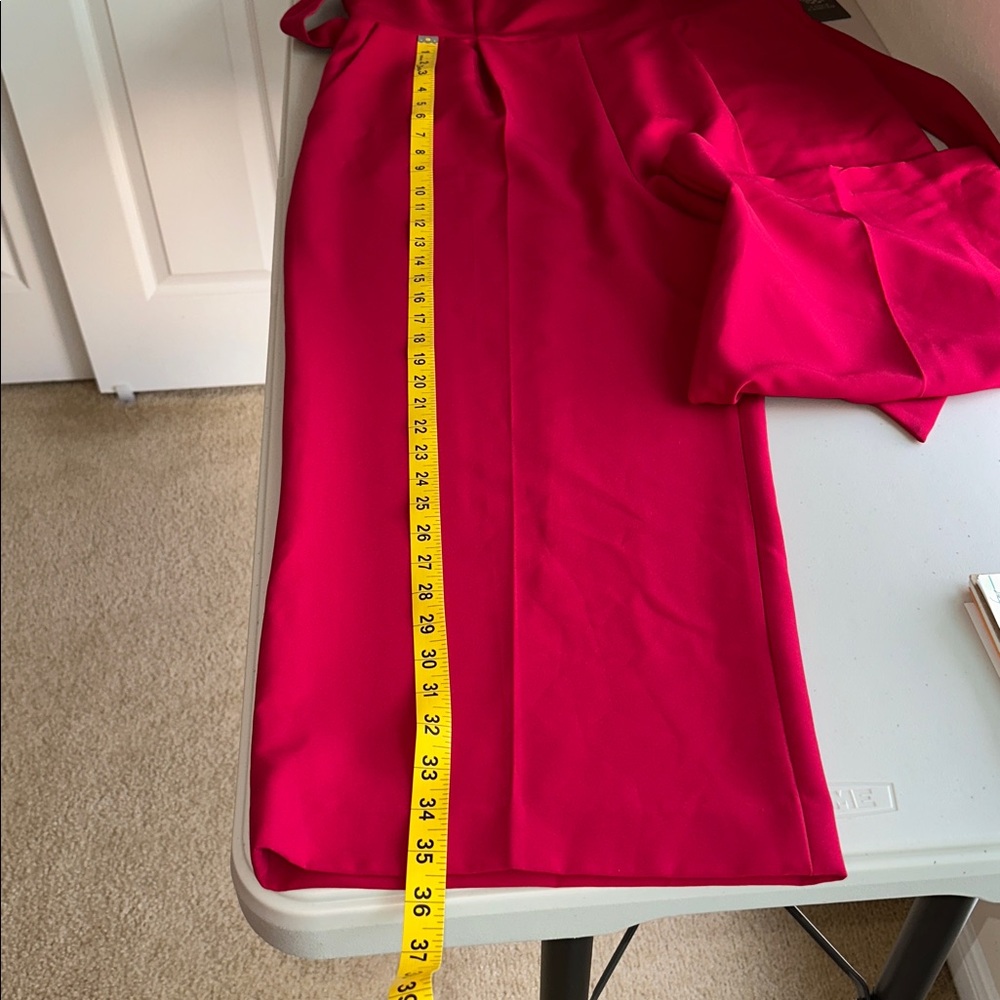 NWT Vince Camuto Vibrant Red V-Neck Jumpsuit Size 14 - Picture 11 of 16